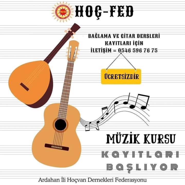 Hoç-Fed’den Sanata Tam Destek: Ücretsiz Bağlama ve Gitar Kursları Başlıyor