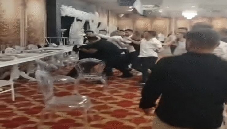 Adana'daki düğünde ortalık birbirine girdi: Kavga anları kamerada