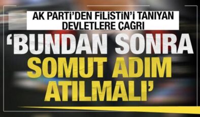 AK Parti Sözcüsü Çelik’ten Filistin’i tanıyan ülkelere çağrı: Artık somut adım atılmalı!