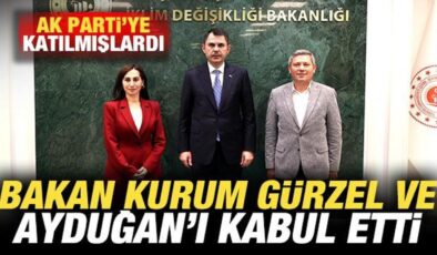 AK Parti’ye katılmışlardı! Bakan Kurum, Gürzel ve Ayduğan’ı kabul etti