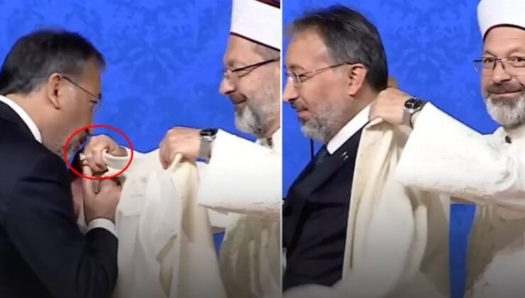 Ali Erbaş helallik istedi: Yeni Diyanet Başkanı Safi Arpaguş da elini öptü