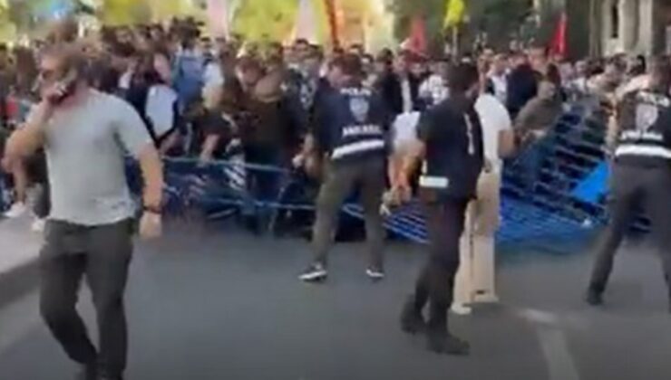 Ankara'da hareketli saatler… CHP gençlik kolları polis barikatlarını yıktı