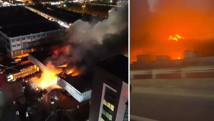 Başakşehir’de sanayi sitesinde yangın! Çok sayıda ekip sevk edildi