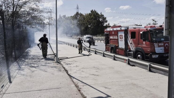 Bayrampaşa Metris Cezaevi’nin yanında korkutan yangın