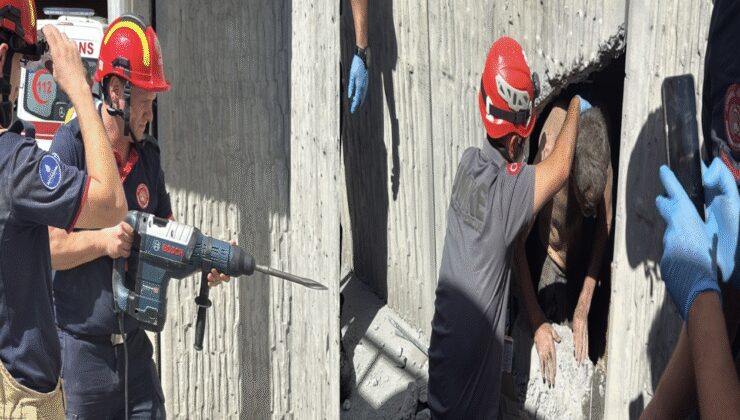 Beyoğlu’ndaki dar tünele girip mahsur kaldı