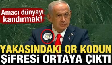Binyamin Netanyahu’nun yakasındaki QR kodun şifresi!