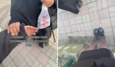Çarşaflı bir kadın, etek giyen genç kız ile tartıştı: Evin nerede, gel gidelim