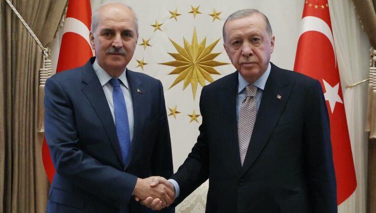 Cumhurbaşkanı Erdoğan, TBMM Başkanı Numan Kurtulmuş'u kabul etti