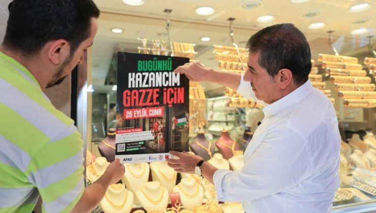 Esenlerli esnaf ve vatandaşlardan Gazze dayanışması