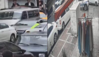 Esenyurt'ta kaçan şüpheliyi durdurmak isteyen polis metrelerce sürüklendi