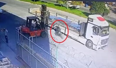 Forkliftin çatalına çarpan çocuk ağır yaralandı