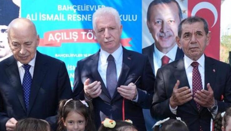 Galatasaray Başkanı Dursun Özbek okul açılışı yaptı