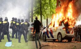 Göçmen karşıtları polisle çatış: Hollanda karıştı