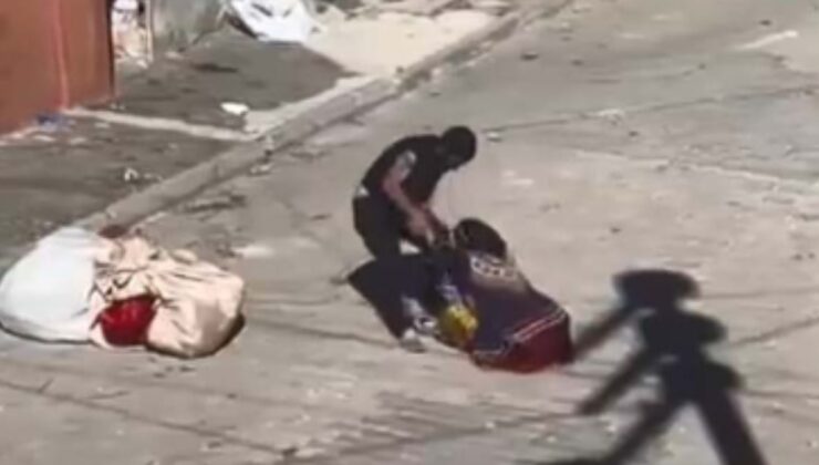 Görüntüler yayıldı sosyal medya ayağa kalktı! Karısını döven adama gözaltı