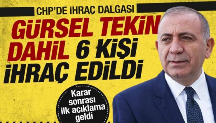 Gürsel Tekin dahil 6 kişi CHP’den ihraç edildi