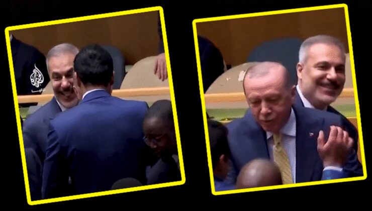 Hakan Fidan'ın BM zirvesindeki samimiyeti kameraya yakalandı