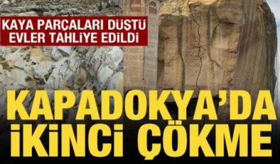Kadıkalesi’nde kaya parçası düştü; 3 ev tahliye edildi