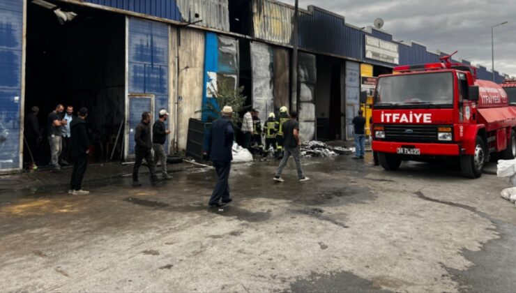 Kayseri'de yangın: İş yerleri zarar gördü