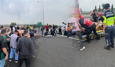 Kuzey Marmara Otoyolu’nda kaza, araç hurdaya döndü! Yaralılar var