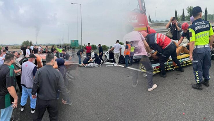 Kuzey Marmara Otoyolu’nda kaza, araç hurdaya döndü! Yaralılar var