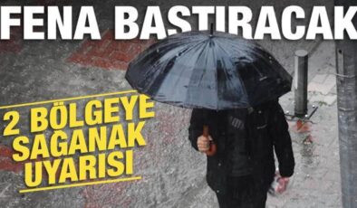 Meteoroloji il il açıkladı: 2 bölgede sağanak yağış bekleniyor!