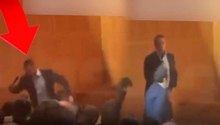 O anlar kayda geçti… Ali Koç konuşma yaparken düştü