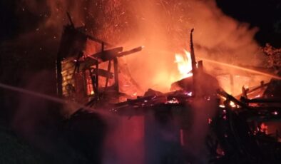 Ordu Çaybaşı’nda 2 katlı ahşap evde yangın