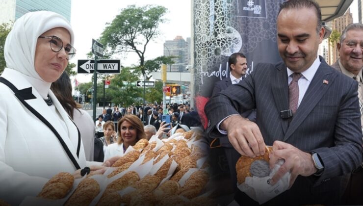 Sanayi Bakanlığı New York'ta simit dağıttı