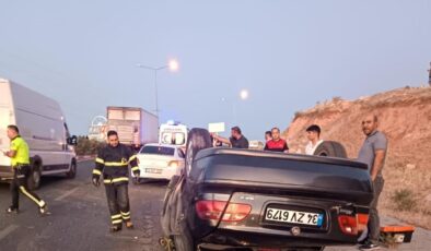 Siirt’te otomobil takla attı! Bir kişi yaralandı