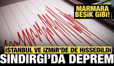 Son dakika: Balıkesir Sındırgı’da deprem: İstanbul, Bursa ve İzmir’de de hissedildi!