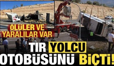 Son dakika: Mersin’de TIR, yolcu otobüsüne çarptı, ölü ve yaralılar var!