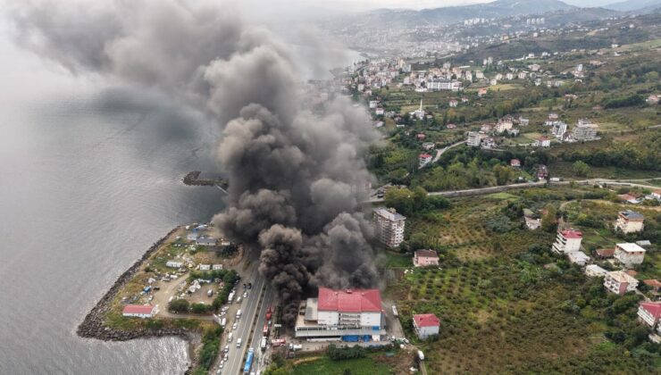 Trabzon’da AVM’de yangın! Dumanlar gökyüzünü kapladı