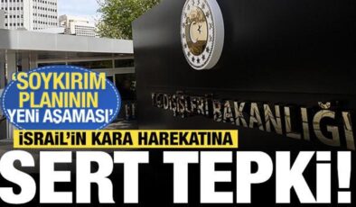 Türkiye’den İsrail’in Gazze’ye yönelik kara harekatına sert tepki: ‘Soykırımda yeni aşama’