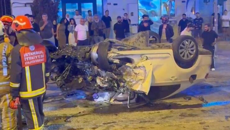 Ümraniye'de İETT otobüsü ile otomobil çarpıştı: 3 yaralı