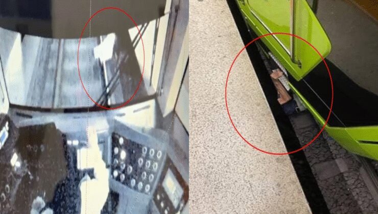 Vatman mucizesi: Raylara düşen adamı son anda kurtardı