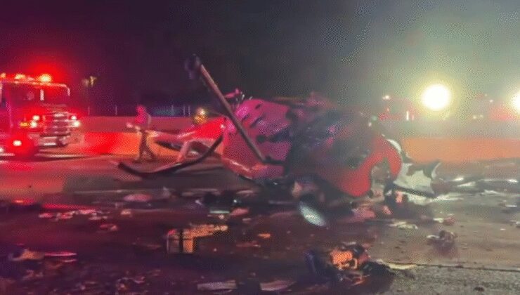 ABD’de ambulans helikopter otoyola düştü