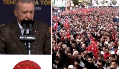 Açılışa damga vuran an: Cumhurbaşkanı Erdoğan, alandaki sesi duyunca konuşmasına ara verdi