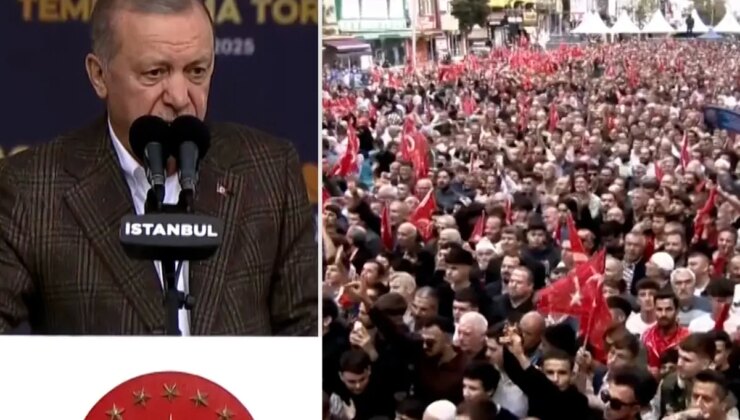 Açılışa damga vuran an: Cumhurbaşkanı Erdoğan, alandaki sesi duyunca konuşmasına ara verdi
