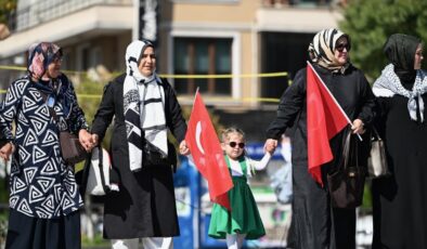 AK Parti Kadın Kolları’ndan ‘Gazze için sessiz çığlık’ etkinliği