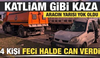Amasya’da katliam gibi kaza: 4 ölü, 1 yaralı