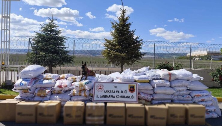Ankara'da 12 ton 900 kilogram kaçak tütün ele geçirildi