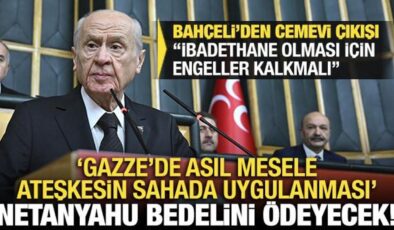 Bahçeli’den Gazze’deki ateşkese ilişkin açıklama: ‘Asıl mesele’ diyerek konuştu!