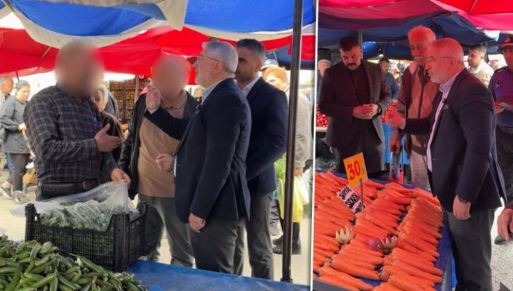 Belediye başkanıyla pazarcılar arasında sert tartışma: 'Azrail misin?' diye bağırdı…