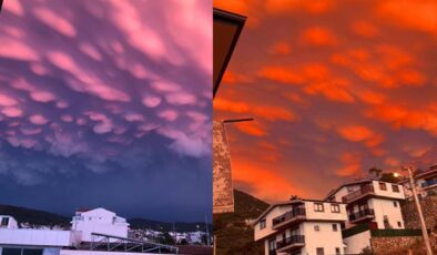 Bir ilde ‘Mammatus bulutları’ görüldü! Gören telefona sarıldı