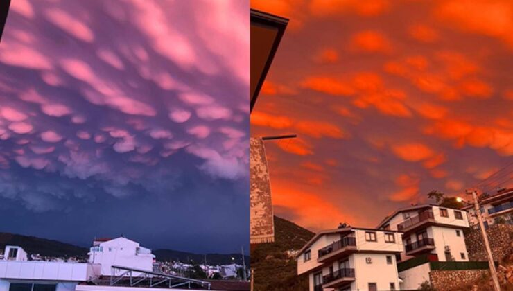 Bir ilde ‘Mammatus bulutları’ görüldü! Gören telefona sarıldı