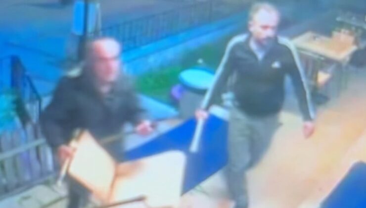 Bolu'da dönerciye saldırı kamerada