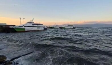 Bursa’da deniz otobüsü seferleri olumsuz hava koşulları nedeniyle iptal edildi
