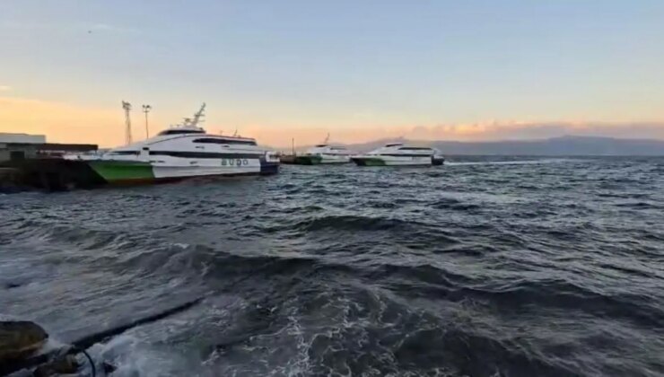 Bursa’da deniz otobüsü seferleri olumsuz hava koşulları nedeniyle iptal edildi