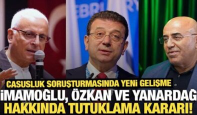 ‘Casusluk’ soruşturmasında İmamoğlu, Özkan ve Yanardağ tutuklandı