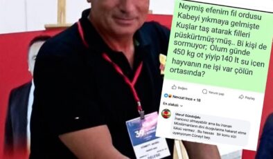 CHP’li isimden skandal paylaşım: Fil suresi ile alay etti